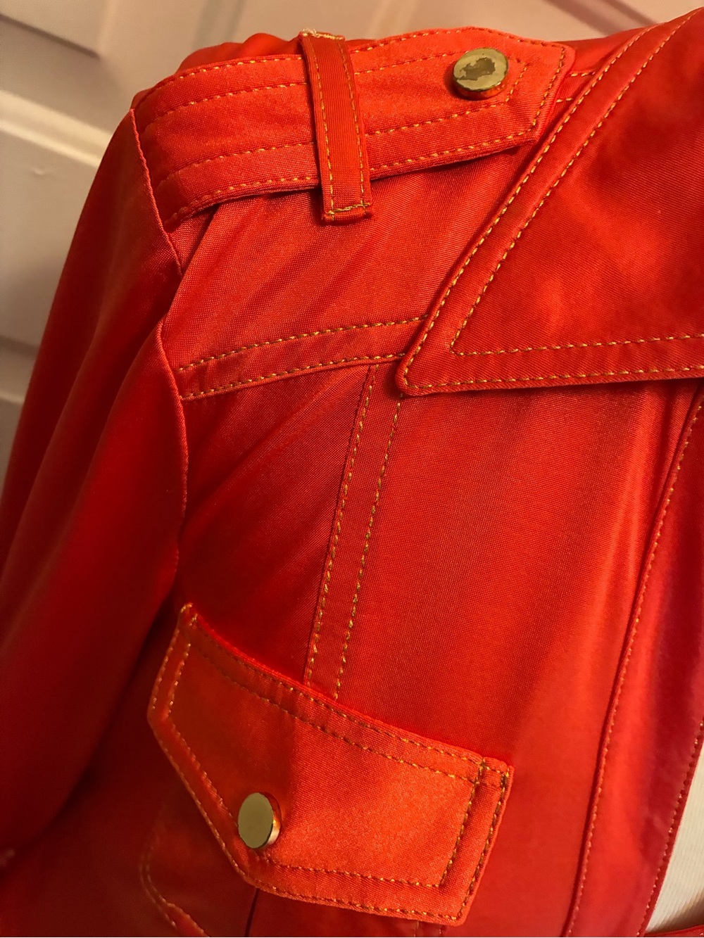 Cache Orange Button-Front Utility Shirt - Picture 2 of 3